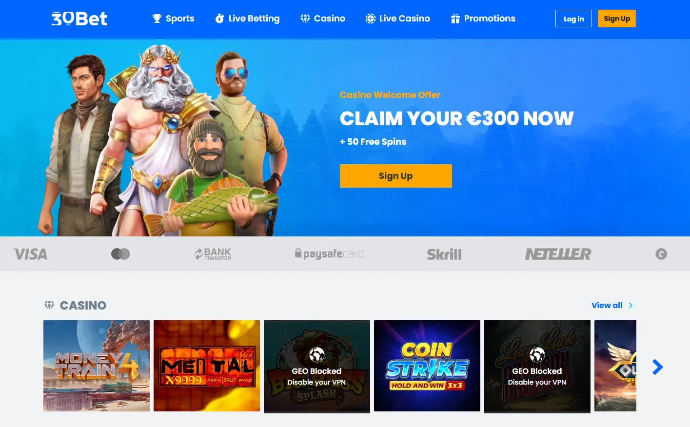 30Bet Casino Review
