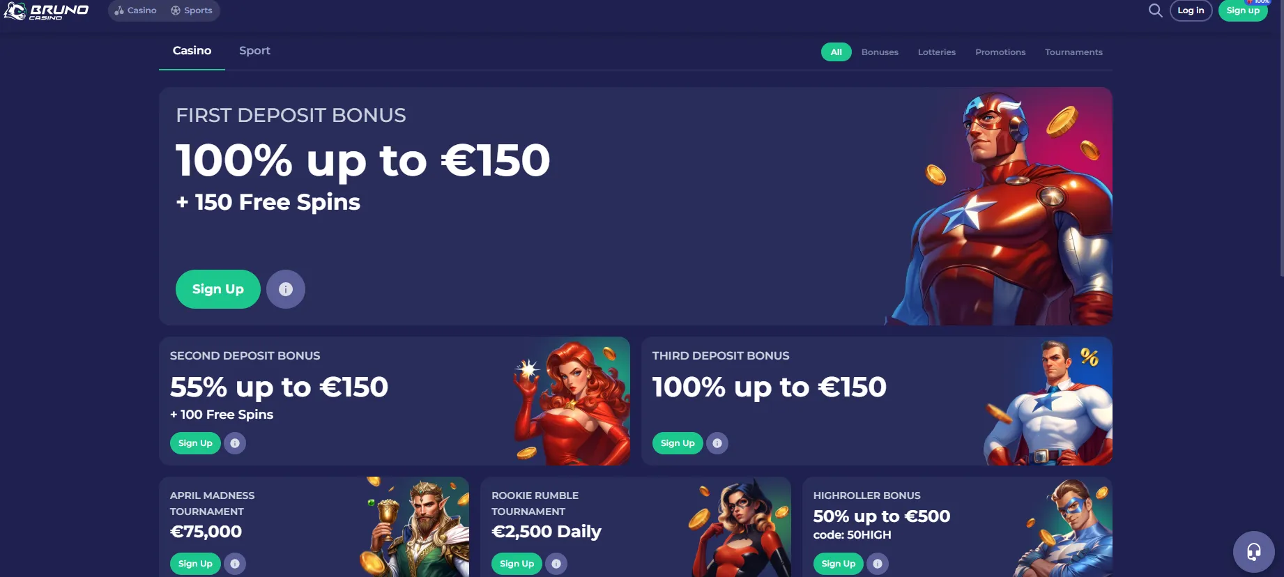 Bruno Casino Bonus Code