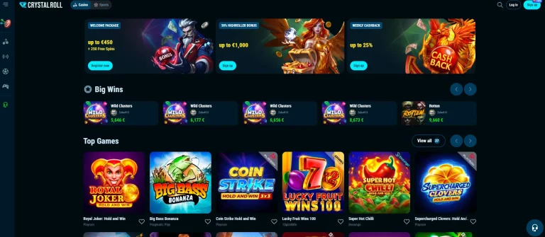 Crystal Roll Casino Review