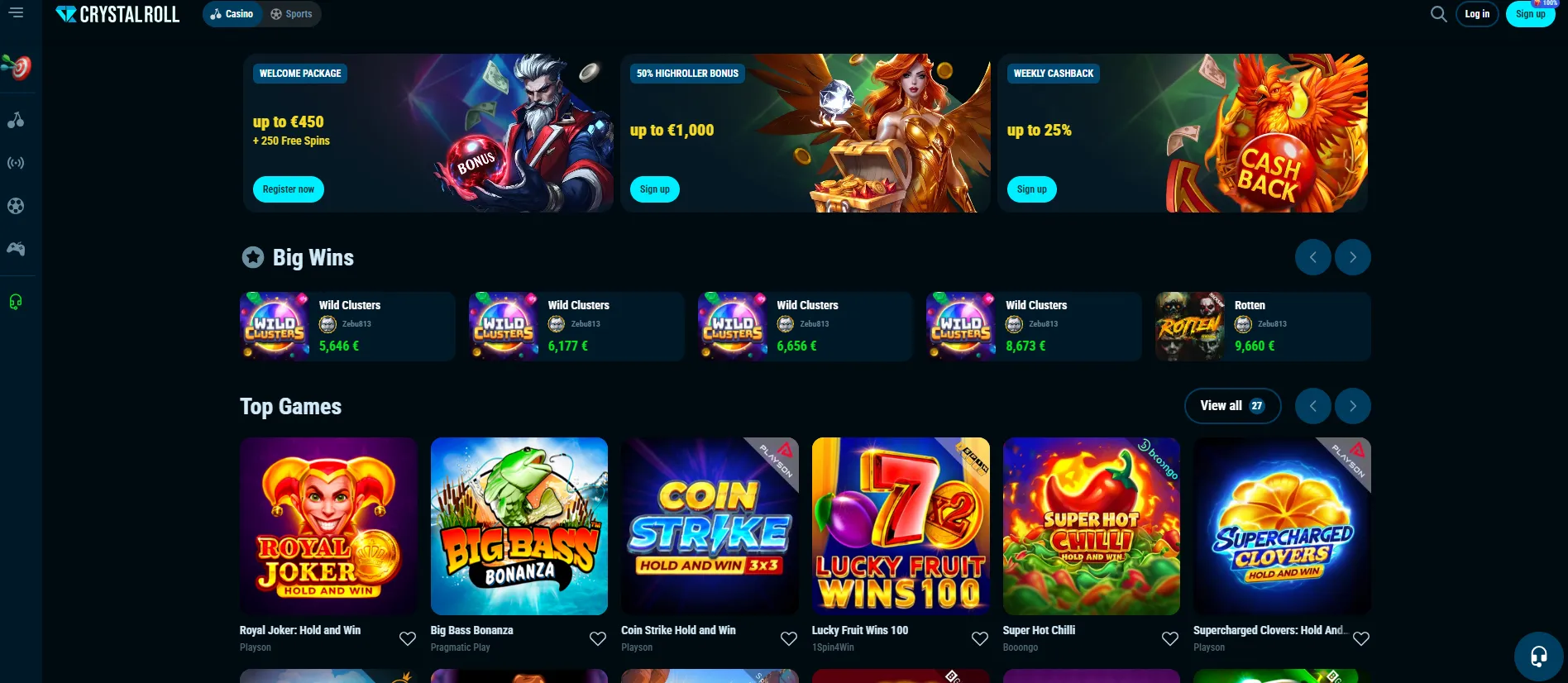Crystal Roll Casino Review