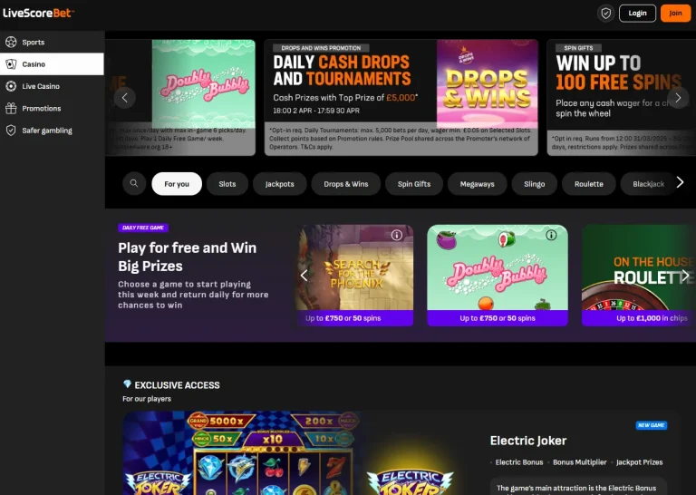 LiveScore Casino Review