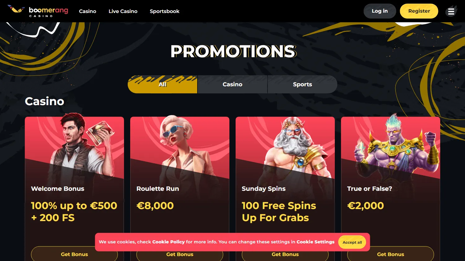 Boomerang Casino Bonus